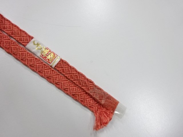  未使用品　正絹　帯留め用　手組三分紐